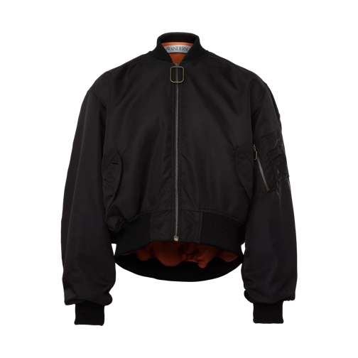 J.W.Anderson Veste de transition Bomberjacke mit abgerundetem Saum black black