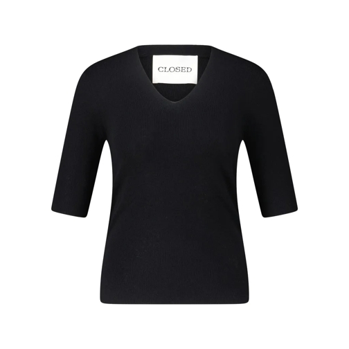 Closed Strick-Shirt Schwarz Pullover