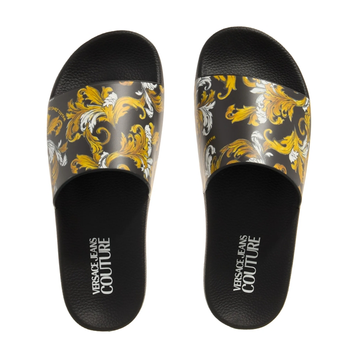 Versace Jeans Couture Fondo Shelly Dis. Sq3 Black + Gold | Slide