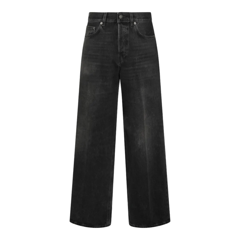 Haikure Jeans High-Waisted Wide-Leg Jeans With Vintage Wash Black