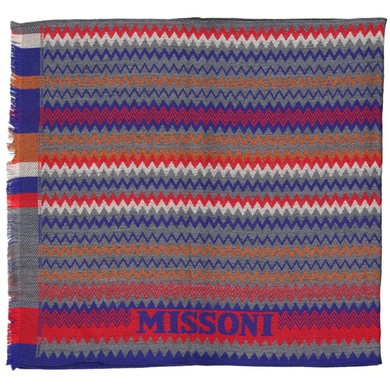 Missoni T-Shirt MISSONI Wool Scarf blau
