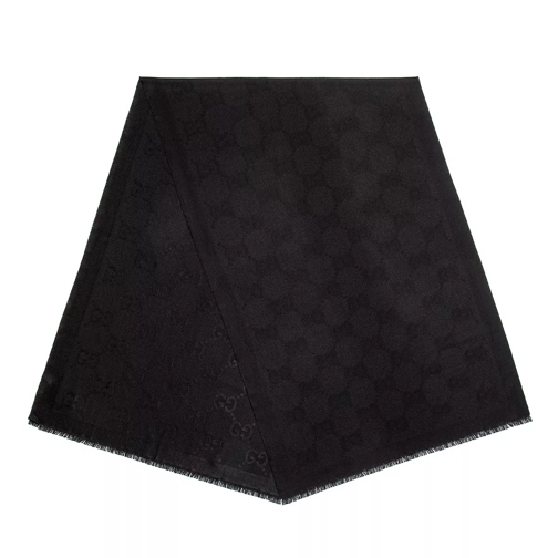 Gucci Scarf With Monogram Black Leichter Schal