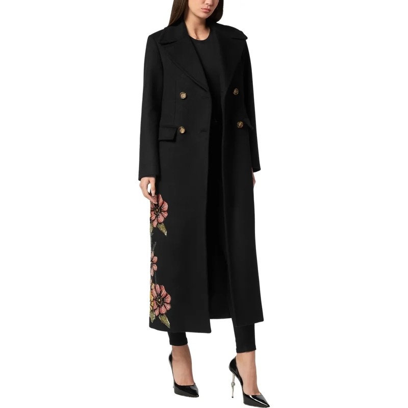 Philipp Plein Wintermantel Coat Long schwarz(Image 4)