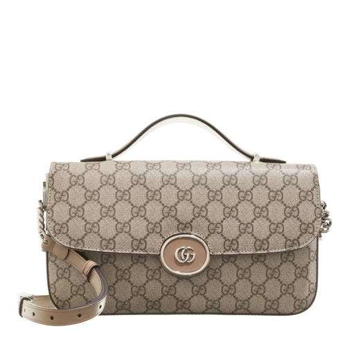 Gucci Petite GG Small Shoulder Bag Beige and Ebony Crossbody Bag
