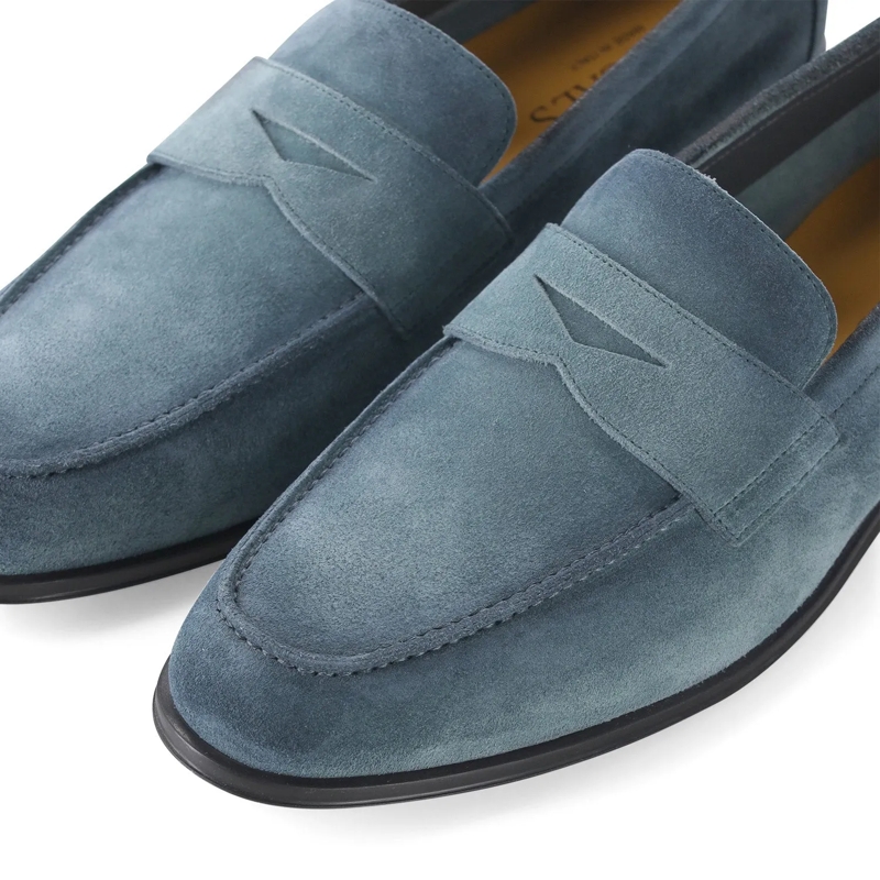 Doucal's Schnürschuhe Mokassin aus Leder blau(Image 3)