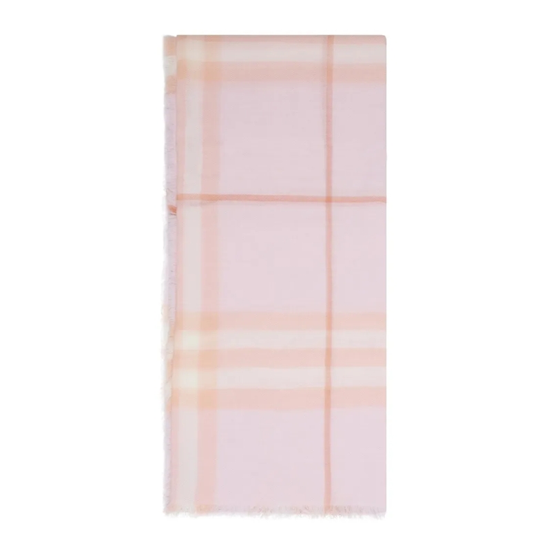 Burberry Écharpe légère Cameo Pink Wool Scarf Pink