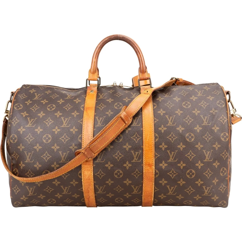 Louis Vuitton Tote Louis Vuitton Monogram Canvas Keepall 50 Bandoulie braun
