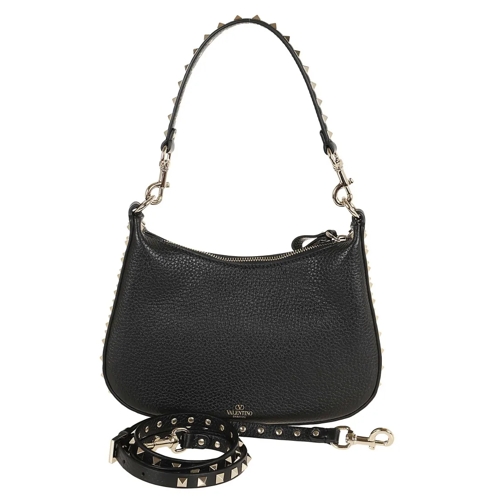 Valentino Schultertasche Small Hobo Rockstud Black