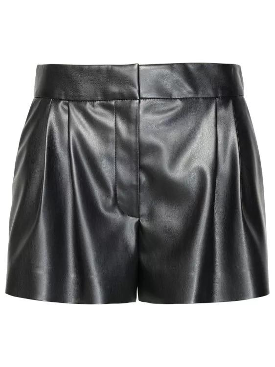 Stella McCartney - Black Vegan Leather Shorts - Größe 38 - black