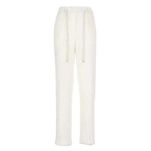 Peserico  Viscose Trousers White