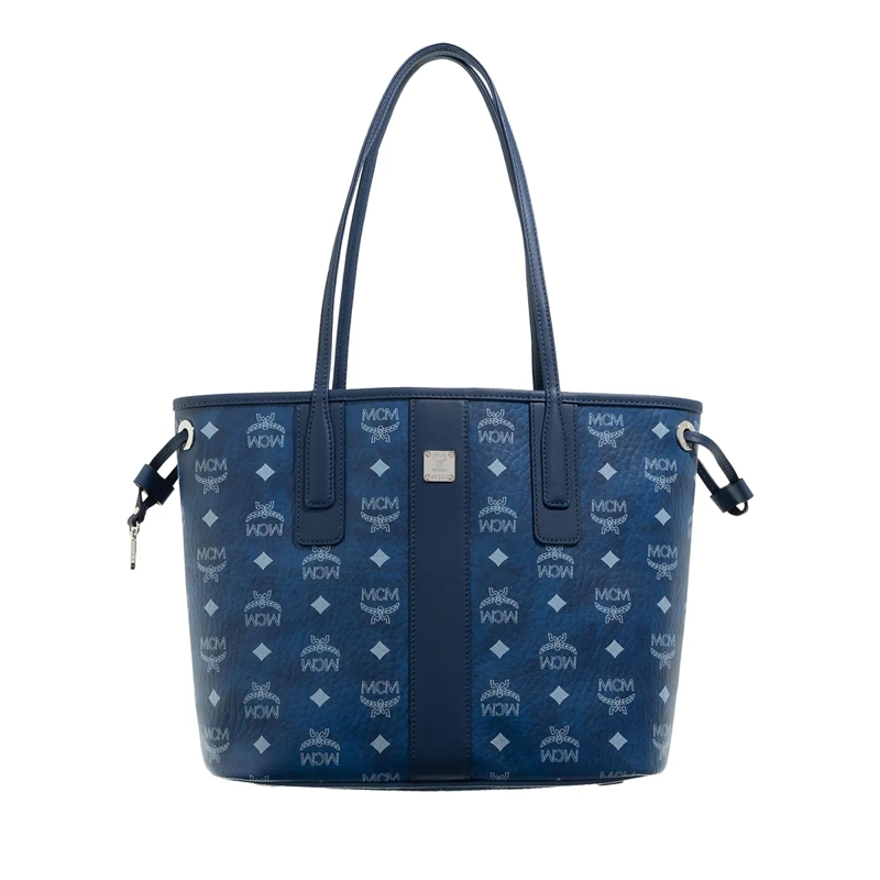 MCM Sac à provisions Liz Vi Shopper Small Blue Visetos