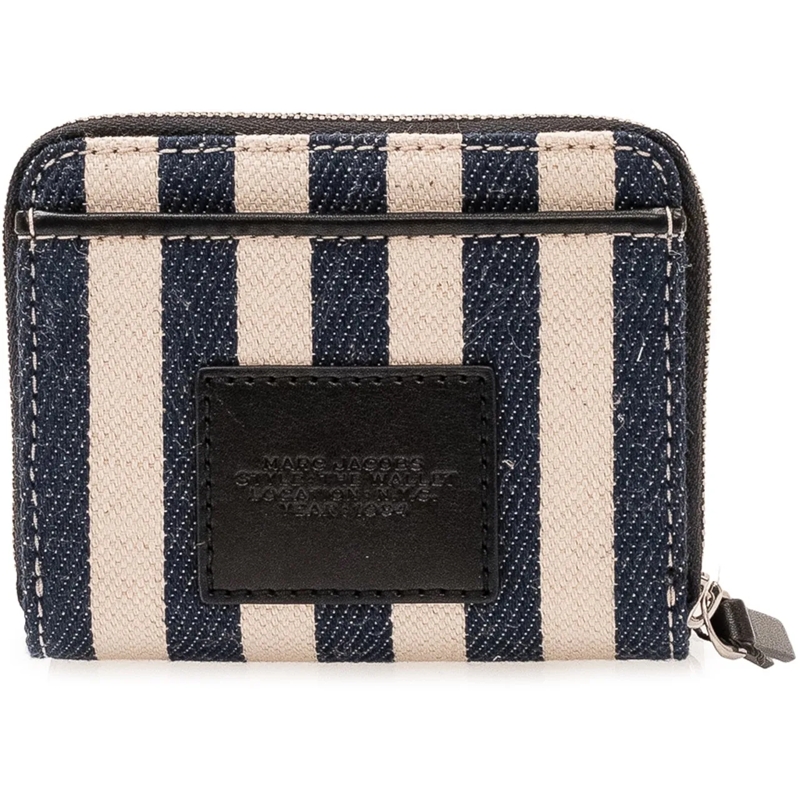 Marc Jacobs Geldbörse Portafoglio The Mini Compact Wallet a Righe dunkelblau(Image 2)