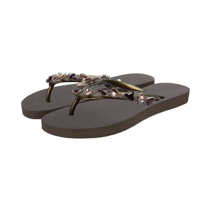 UZURII Flip Flops Zehentrenner Heart Bronze mocca(Image 2)