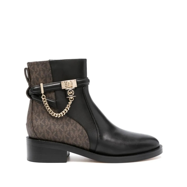 ブーツその他 Michael Kors Hamilton Flat Bootie Michael Kors Hamilton Flat Bootie Black Brown | Boots