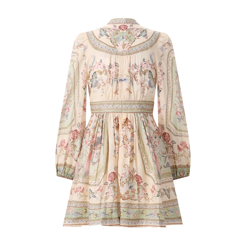 Zimmermann Minikleid Minikleid Roselight Plunge mehrfarbig(Image 3)