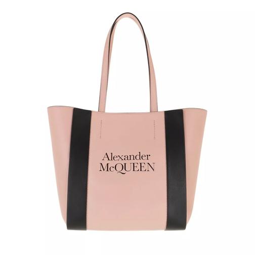 Alexander McQueen Logo Tote Bag Rose Black Tote