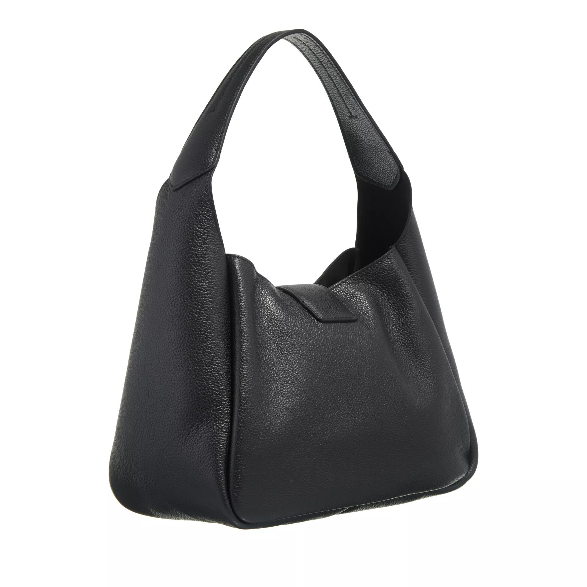 Emporio Armani Hobo bags Hobo M Micro Cervo in zwart