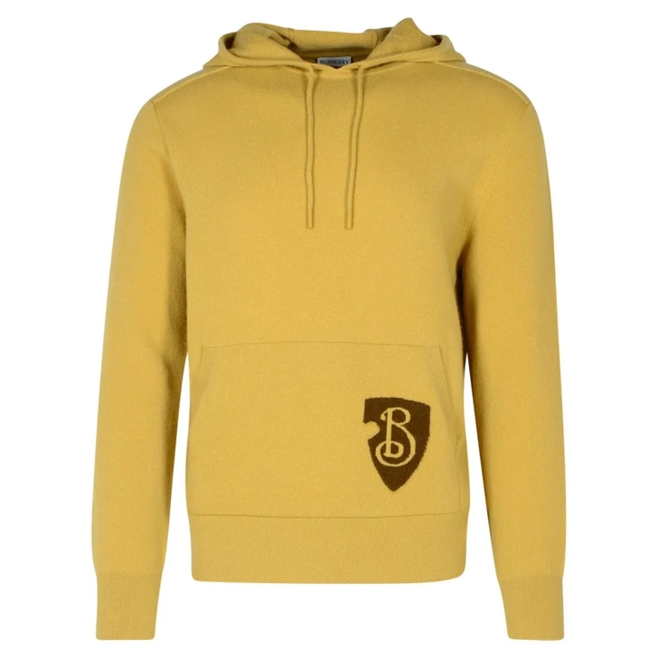 Burberry Wool Blend Sweatshirt Yellow Hoodie