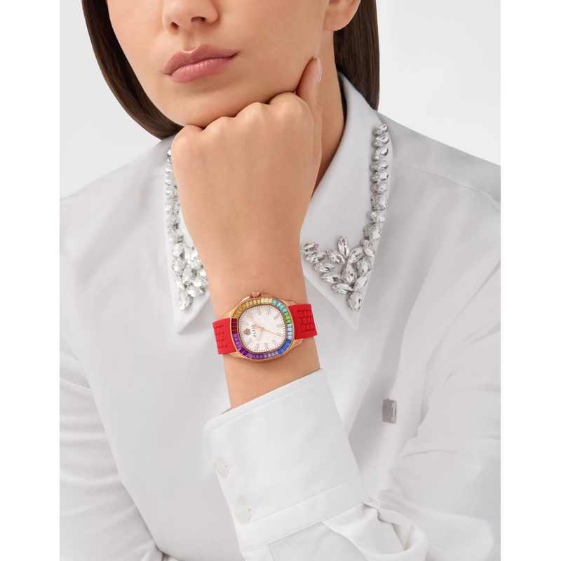 Philipp Plein Quarzuhr Quarz-Analoguhr The $Pectre Lady rot(Image 2)