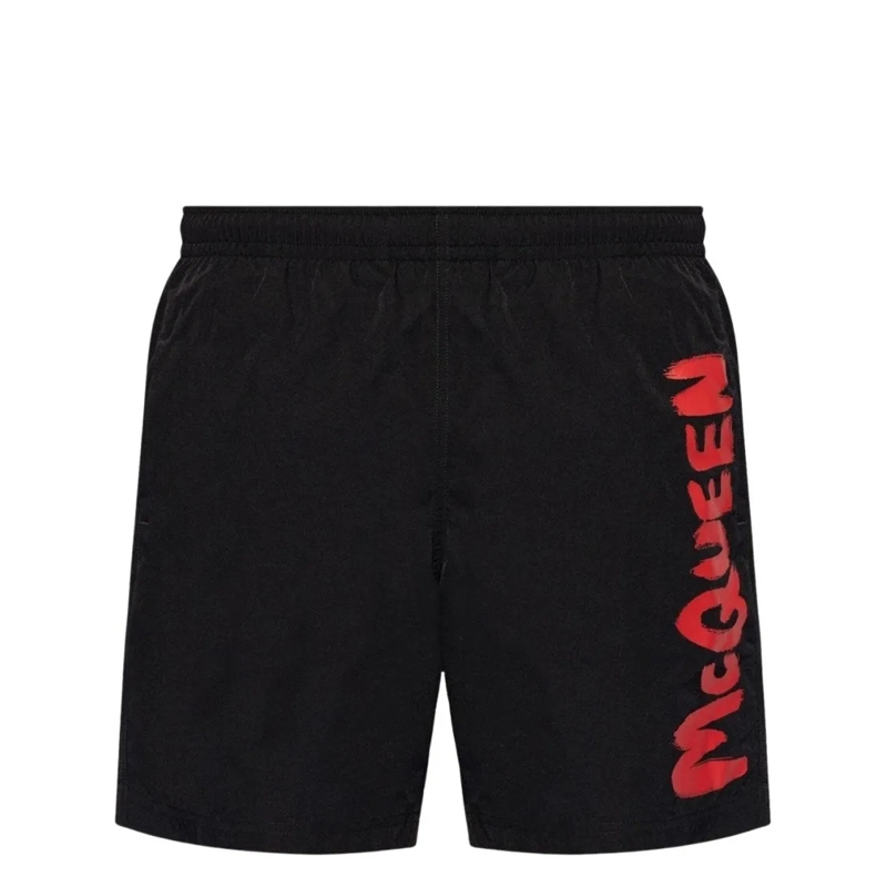 Alexander McQueen Casual Shorts Black Swim Shorts Black