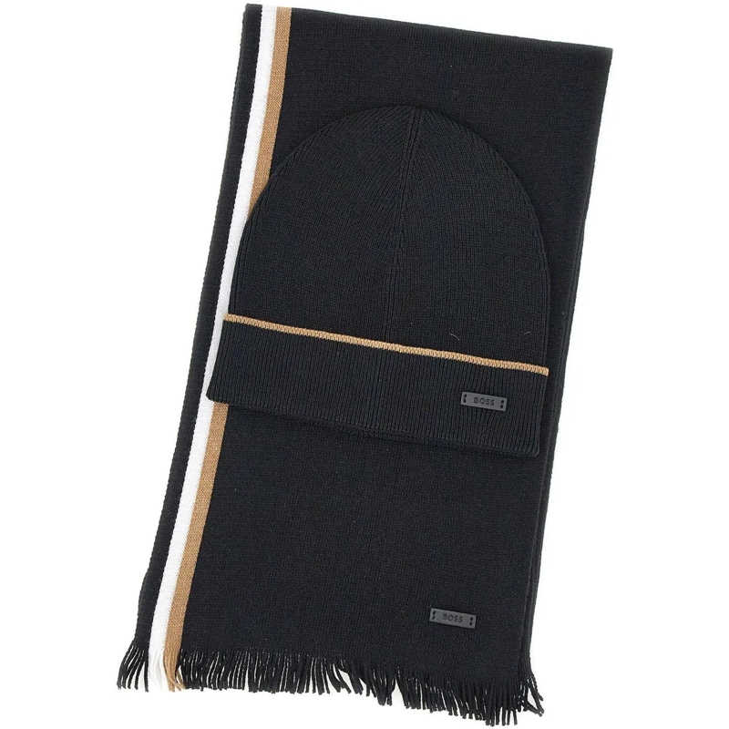 Boss Wollschal Scarfs Black schwarz