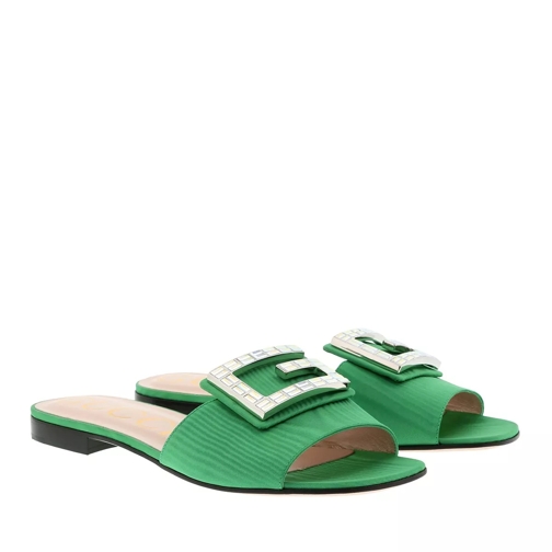 Gucci Crystal G Sandal Green Slipper