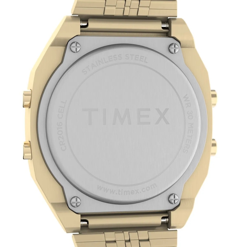 Timex Automatikuhr Digitaluhr Timex T80 Steel gold (Image 4)