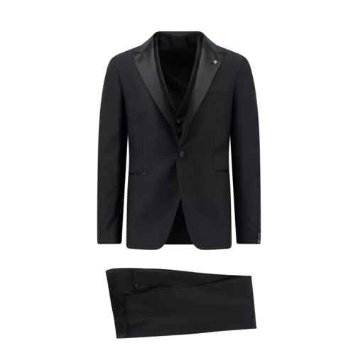 Tagliatore Virgin Wool Tuxedo With Vest Black Combinazioni di abiti