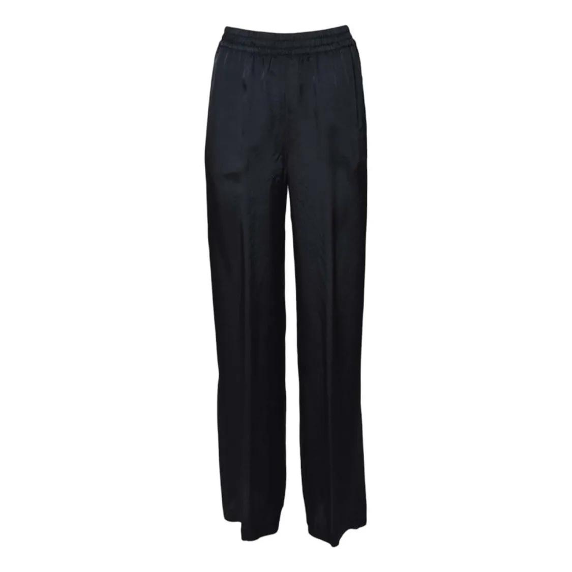 Thumbnail - Aspesi - Blue Viscose Twill Trousers - Größe 42 - blau