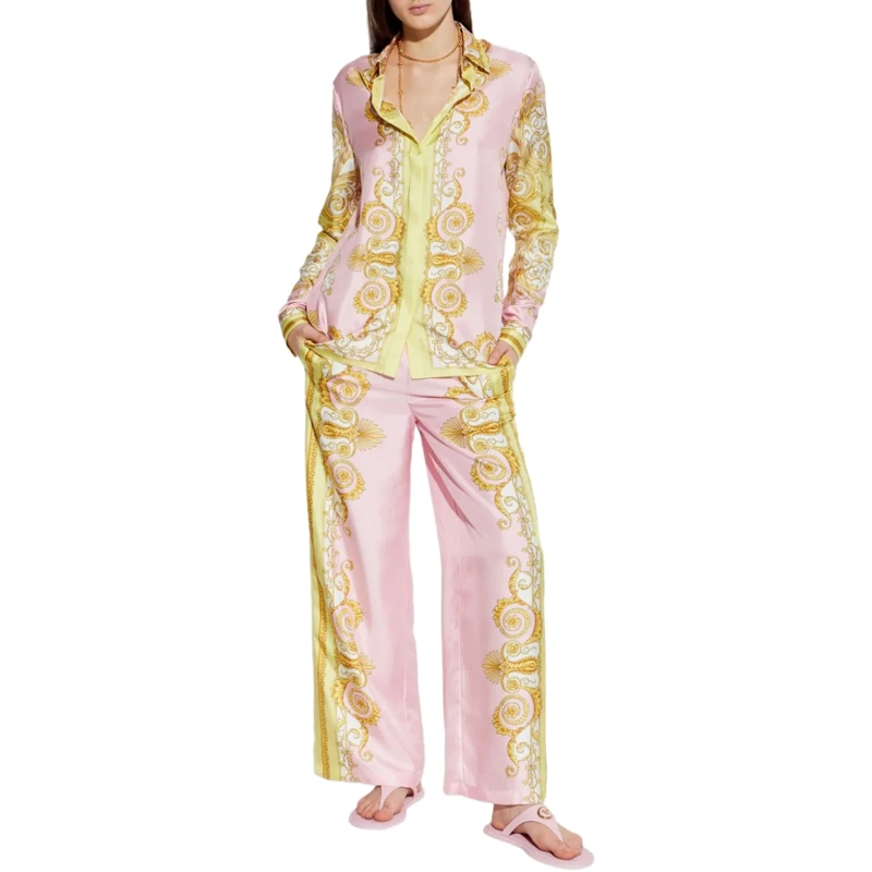 Versace Chemisier Shirts Pale Yellow/Rose rose(Image 2)