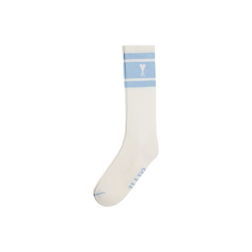 AMI Paris Socken mit weißem Ami De Coeur Logo 484 CASHMERE BLUE 