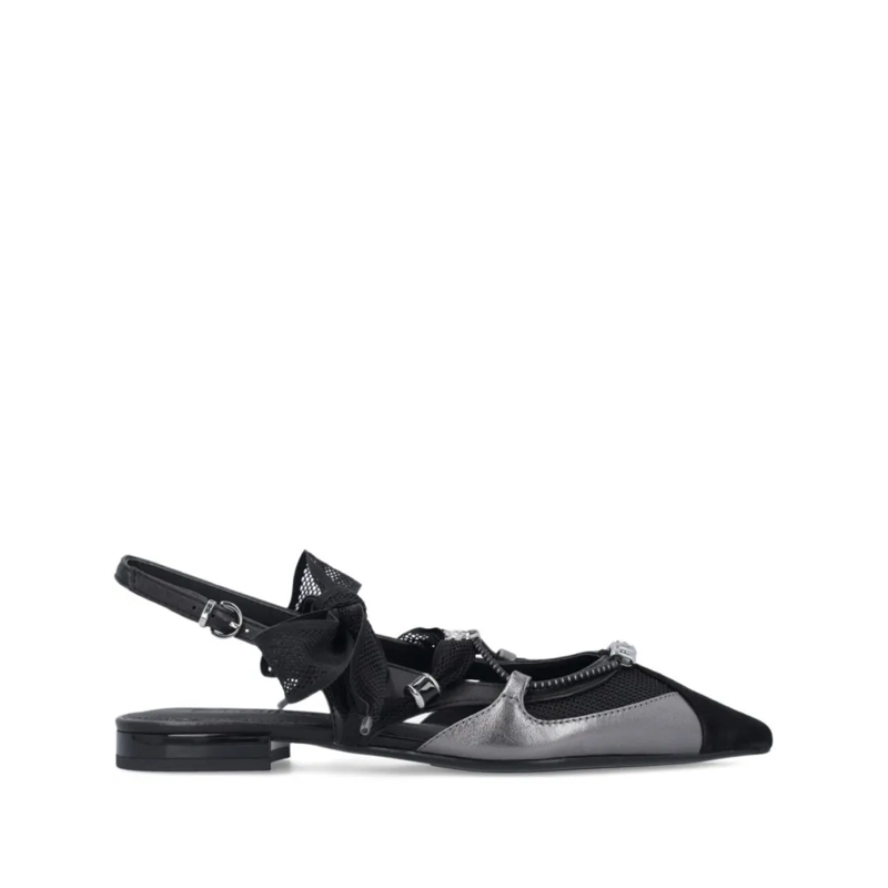 Pinko Ballerinas Pointed Toe Ballerinas With Slingback Strap Black