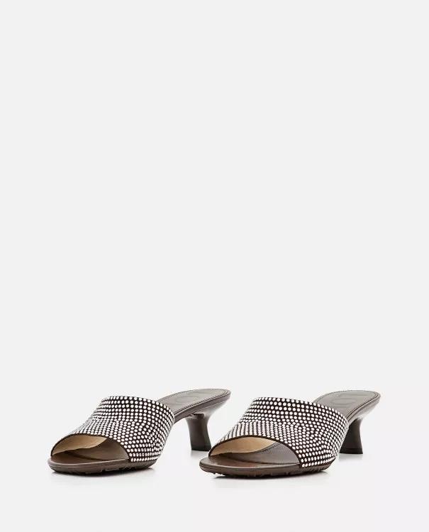Thumbnail - Loewe Sandalen - Brown Rounded Open-Toed Mules - Gr. 36 (EU) - in Braun - für Damen