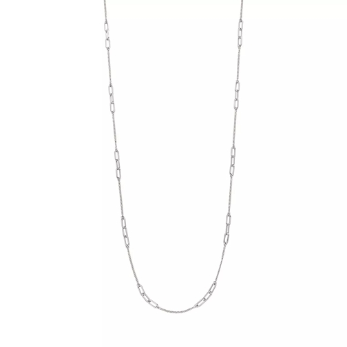 Leaf Necklace Cube 55cm, silver rhodium plate Medium Necklace