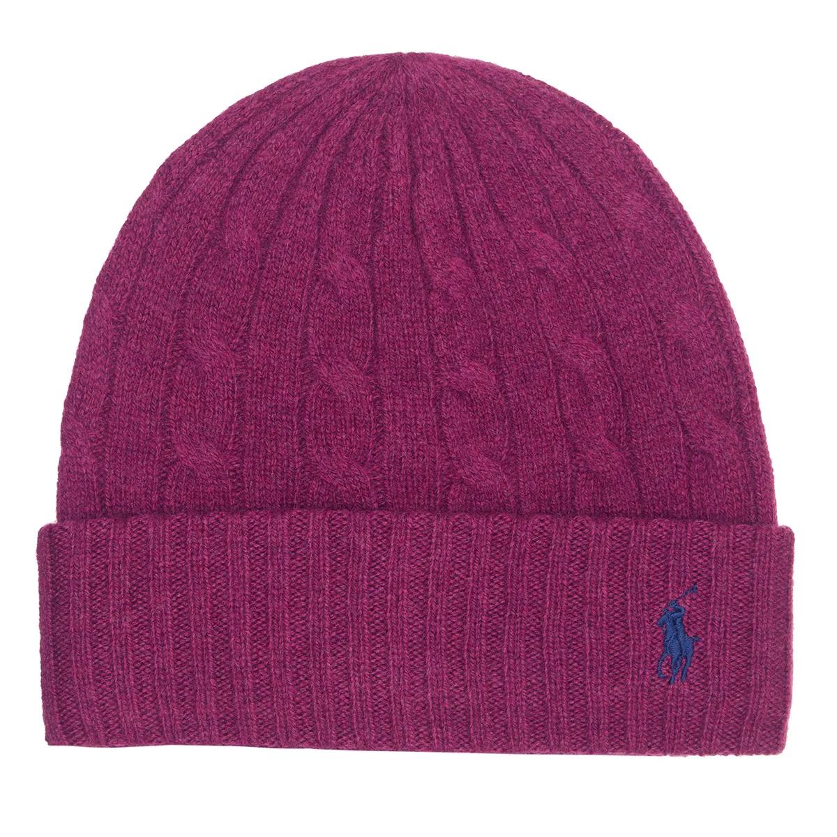 Polo Ralph Lauren Mützen - Wl Cshmr Cbl-Hat-Cold Weather - Gr. ONE - in Lila - für Damen