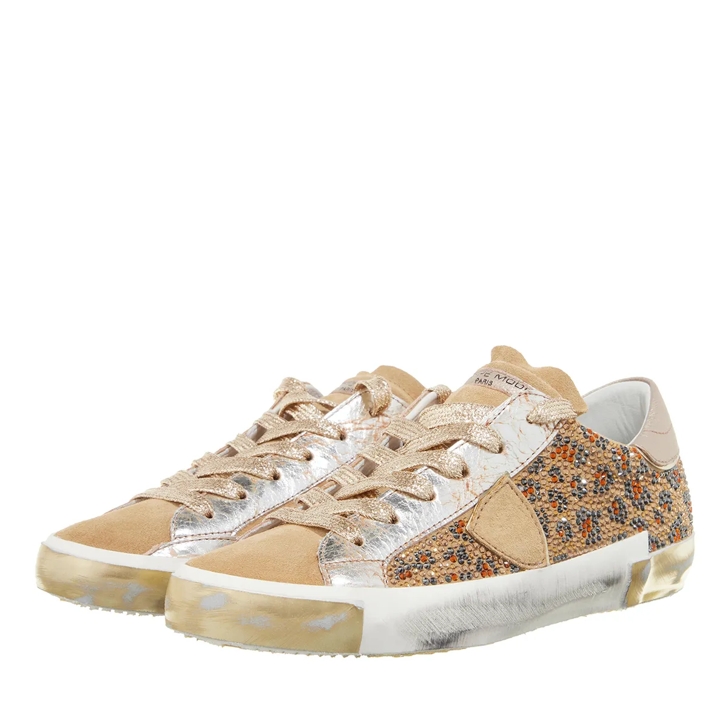 ★Philippe Model(Women)★PRSX Low★Veau Diamant Philippe Model Prsx Low Woman Diamant Leo_Or | Low-Top Sneaker