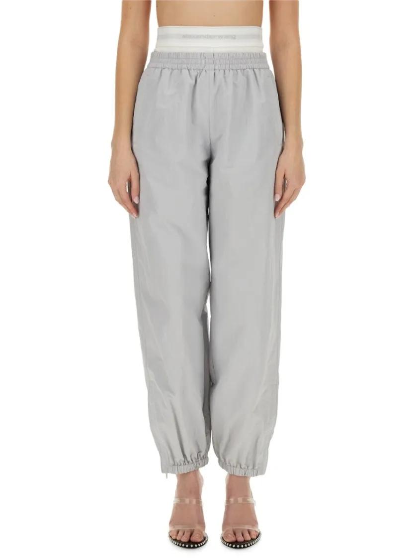 Thumbnail - Alexander Wang - Sports Pants With Integrated Underwear - Größe L - grau