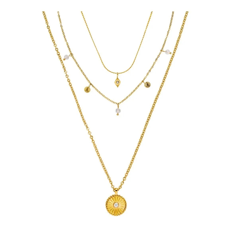 Purelei Mittellange Halskette Halsketten-Set Kaipo gold