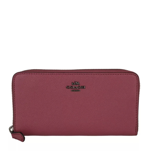 Coach Cri Zipped Leather Wallet Rouge Portemonnaie mit Zip-Around-Reißverschluss