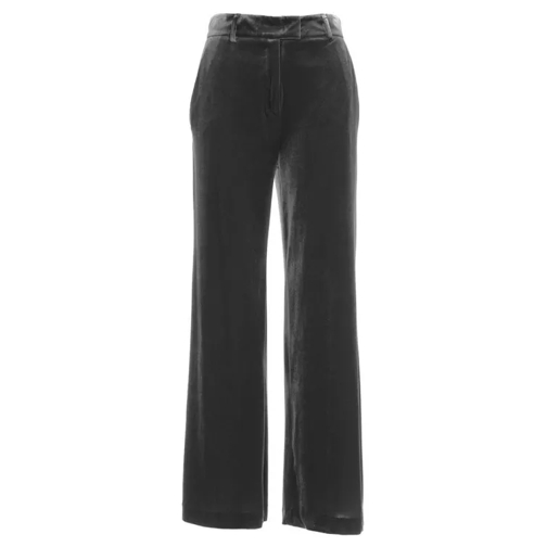 Gender Grey Velvet Pants Grey Pantaloni