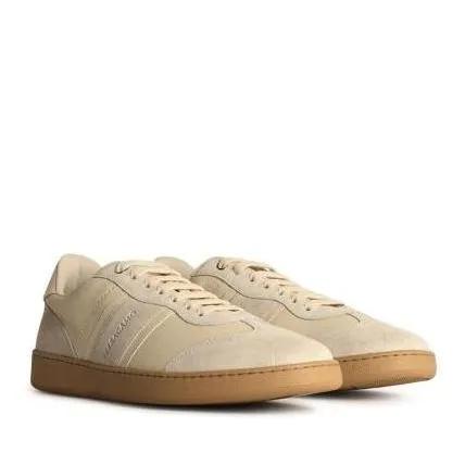 Salvatore Ferragamo Low-Top Sneaker - Cream Leather Achille 1%27 Sneakers - Gr. 6 - in Beige - für Damen