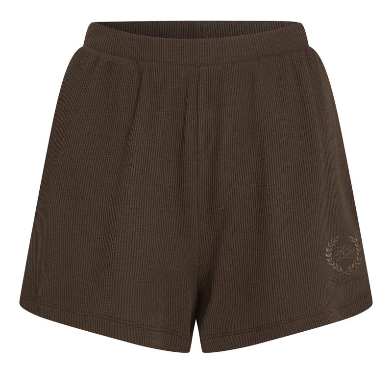 Karl Lagerfeld Jogginghose Loungewear-Shorts mit Waffelstruktur schwarz
