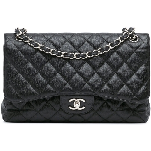 Chanel Sac à bandoulière 2012 Jumbo Classic Caviar Double Flap schwarz (Image 2)
