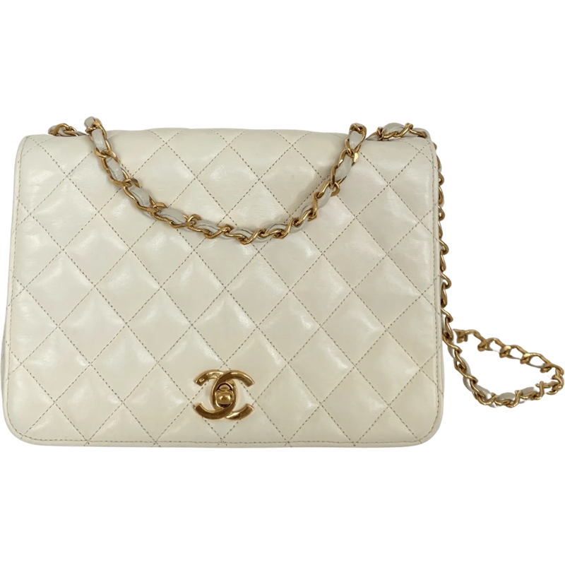 Chanel Fourre-tout Chanel Timeless Single Flap Small white / good weiß