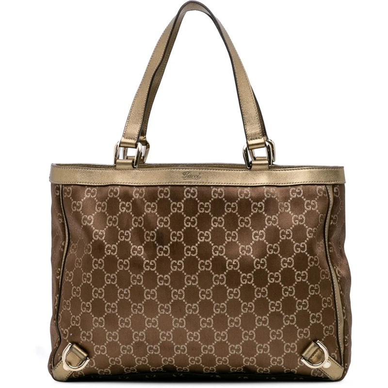 Gucci Tote GG Satin Abbey D Ring Tote braun