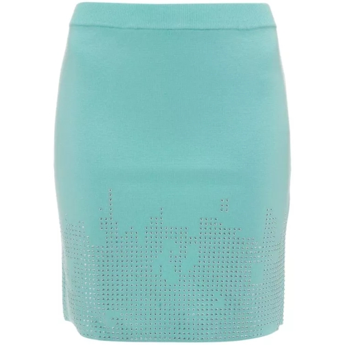 J.W.Anderson Turquoise Studded Mini Skirt Blue 
