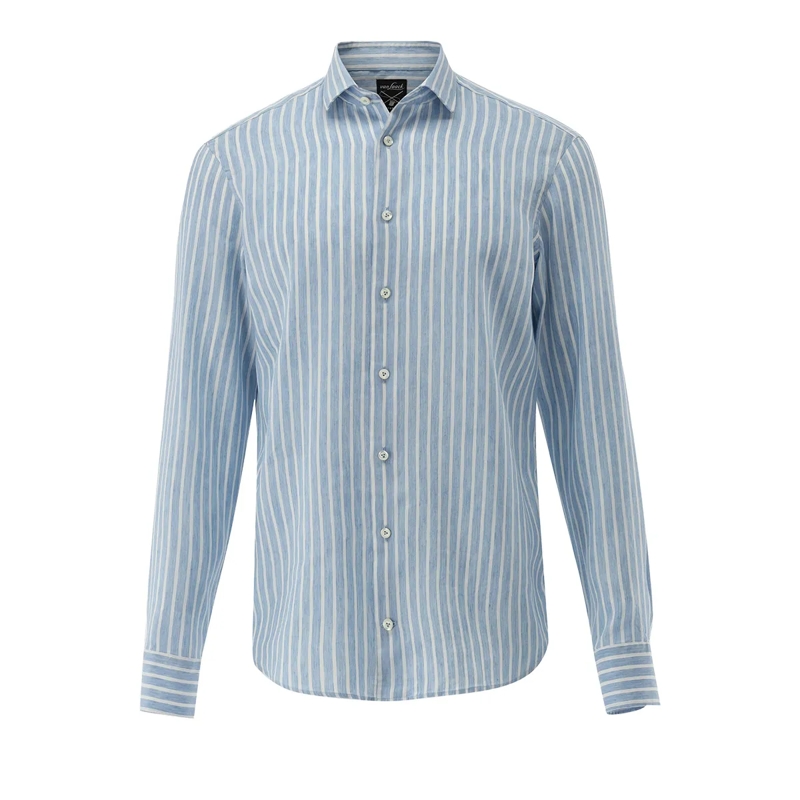 VAN LAACK Hemd Hemd Tailor Fit Streifen blau