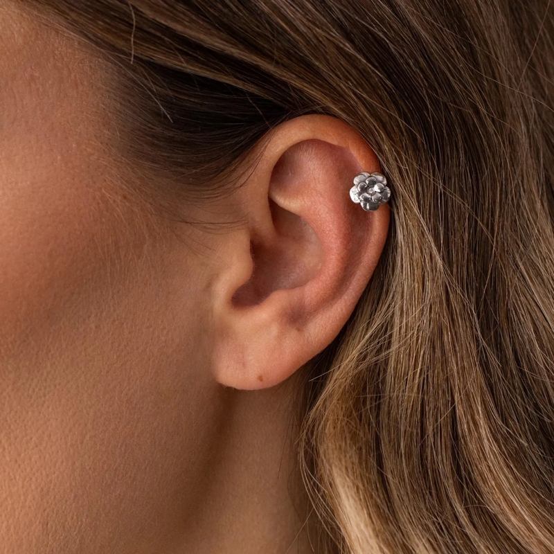 Purelei Ohrstecker Earcuff Flower silber(Image 3)