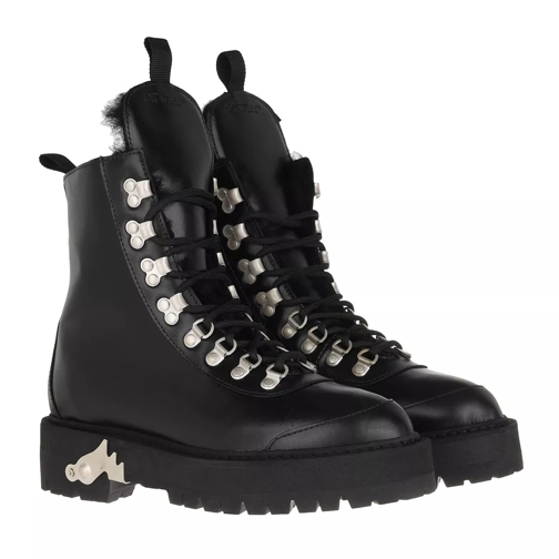 Off-White Hiking Boots Leather Black White Bottine