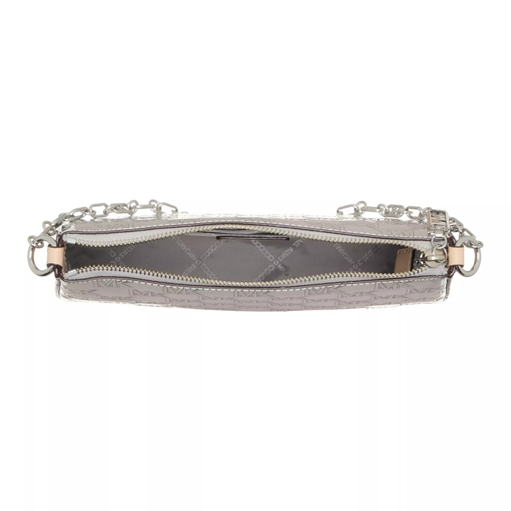 Michael Kors Empire Medium Chain Pouchette Silver Sac a bandouliere